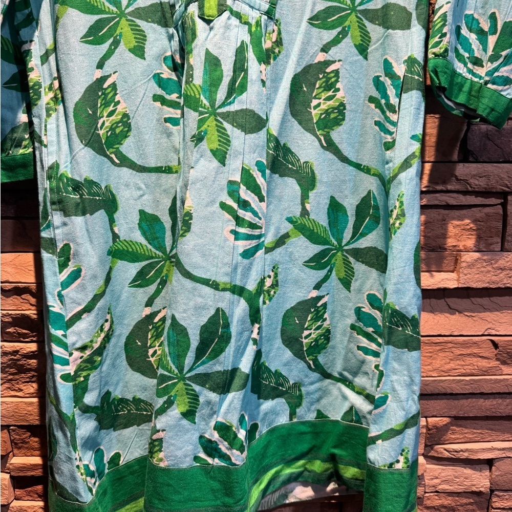 LA PLAGE
Maye Dress - Jungle Vines - Sky Blue & Greens Size XXS - Picture 4 of 8
